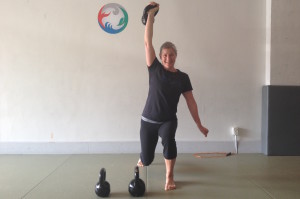 Cynthia lifting weights