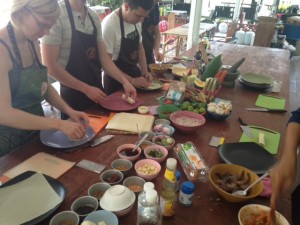 Preparing food as a group