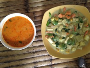 green curry and tom yam